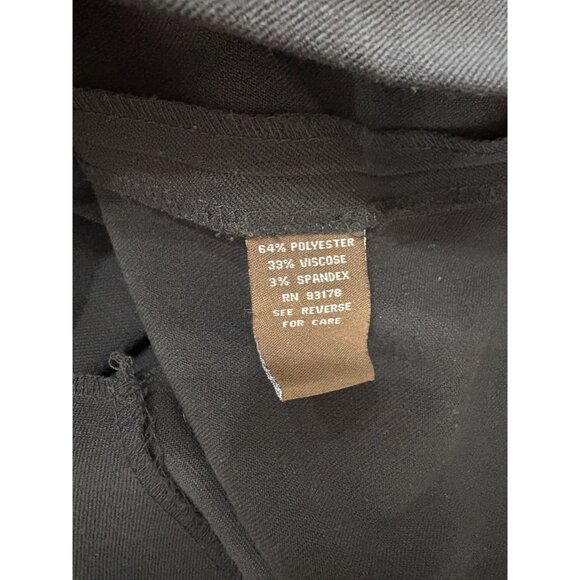 Adrienne Vittadini Womens Black Belted Pencil Skirt W/ Back Slit Size 4 EUC - Picture 3 of 4